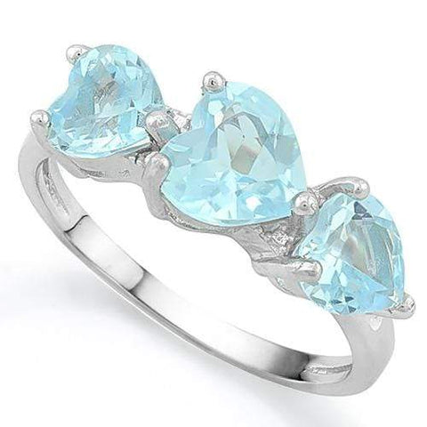 MAGNIFICENT ! BABY SWISS BLUE TOPAZ 925 STERLING SILVER RING - Wholesalekings.com