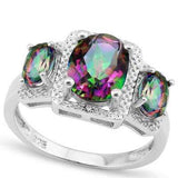 MARVELOUS 2.532 CARAT TW MYSTIC GEMSTONE & MYSTIC GEMSTONE PLATINUM OVER 0.925 STERLING SILVER RING - Wholesalekings.com