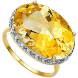 MARVELOUS 7.026 CARAT TW (19 PCS) CITRINE & GENUINE DIAMOND 10K SOLID YELLOW GOL - Wholesalekings.com