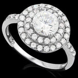 MESMERIZING !  1 4/5 CARAT (53 PCS) FLAWLESS CREATED DIAMOND 925 STERLING SILVER HALO RING - Wholesalekings.com