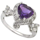 MESMERIZING 1.4 CARAT AMETHYST & WHITE TOPAZ PLATINUM OVER 0.925 STERLING SILVER RING wholesalekings wholesale silver jewelry