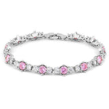 MONSTER 14 CARATS ( 12 PCS ) CREATED PINK SAPPHIRES &  1 CARATS (24 PCS) CREATED - Wholesalekings.com