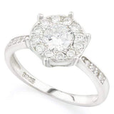 PRETTY ! 1 1/4 CARAT (25 PCS) FLAWLESS CREATED DIAMOND 925 STERLING SILVER RING - Wholesalekings.com