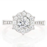 PRETTY ! 1 1/4 CARAT (25 PCS) FLAWLESS CREATED DIAMOND 925 STERLING SILVER RING - Wholesalekings.com