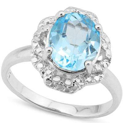 PRETTY 3.262 CARAT TW (3 PCS) BLUE TOPAZ & GENUINE DIAMOND PLATINUM OVER 0.925 STERLING SILVER RING - Wholesalekings.com