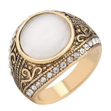 PRICELESS ! 18K GOLD PLATED CAT'S EYE GERMAN SILVER RING - Wholesalekings.com