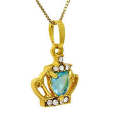 PRICELESS ! CREATED SWISS BLUE TOPAZ & FLAWLESS CREATED DIAMOND 18K GOLD PLATED - Wholesalekings.com