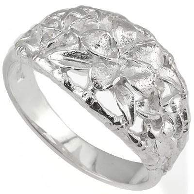 PRICELESS PLUMERIA RING WITH 0.925 STERLING SILVER - Wholesalekings.com
