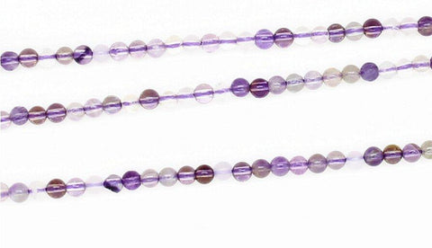 Purple Fluorite Stone Beads, Round 3mm Single Strand 15 inches DIY Jewelry - Wholesalekings.com