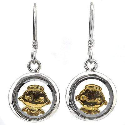 ROTATABLE ANGEL IN WHITE GERMAN SILVER EARRINGS - Wholesalekings.com