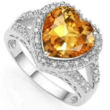 SMASHING 0.67 CARAT  AZOTIC GEMSTONE & GENUINE DIAMOND PLATINUM OVER 0.925 STERLING SILVER RING - Wholesalekings.com