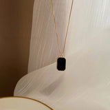 Solid 18kt Gold Elegant Black Onyx Pendant wholesalekings wholesale silver jewelry