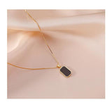 Solid 18kt Gold Elegant Black Onyx Pendant wholesalekings wholesale silver jewelry