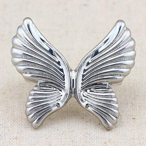SPARKLING !18K GOLD PLATED BUTTERFLY GERMAN SILVER RING - Wholesalekings.com