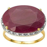 SPECTACULAR 11.53 CARAT TW (19 PCS) GENUINE RUBY & GENUINE DIAMOND 10K SOLID YEL - Wholesalekings.com