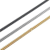Stainless Steel Link Curb Chain Necklace for Men Women 5mm (3 Pcs a set, 10 sets - Wholesalekings.com