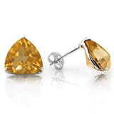 TREMENDOUS 4/5 CARAT CITRINE 10KT SOLID GOLD EARRINGS - Wholesalekings.com